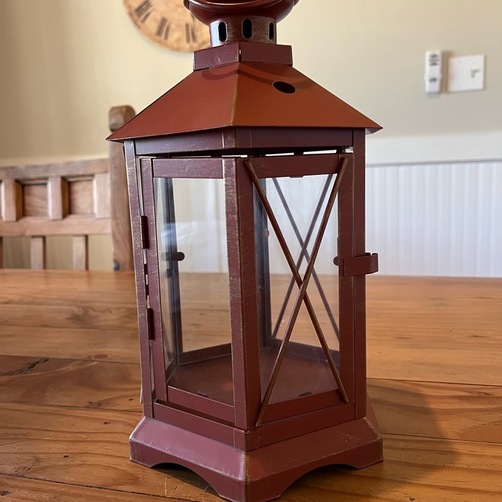 Rustic Red Lantern - Picture 2 of 9